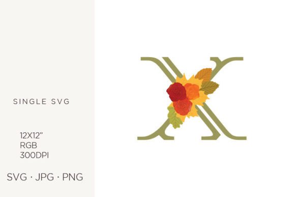 Rose Flowers As a Part of Letter X Design